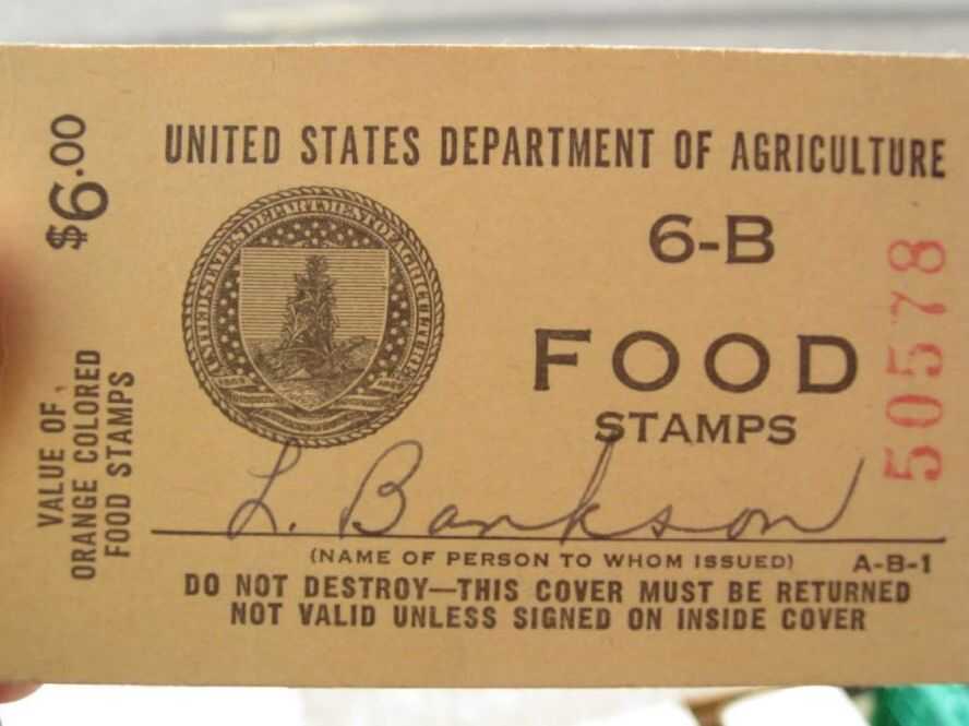 Picture of a USDA food stamp